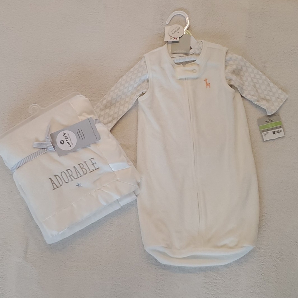 New infant baby sleep bag and blanket